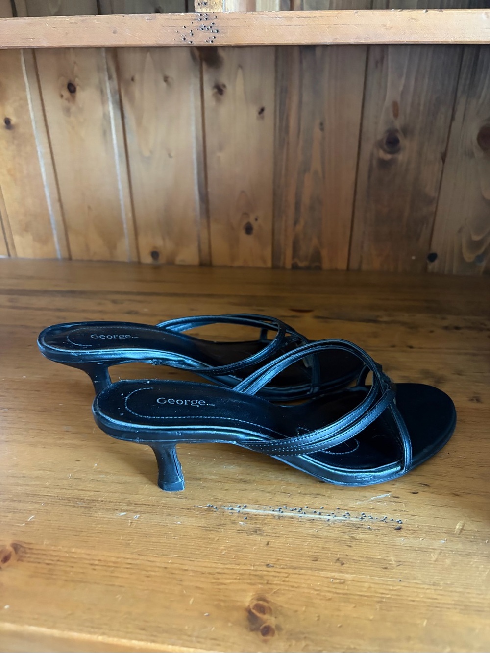 George Black Kitten Heels